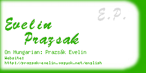 evelin prazsak business card